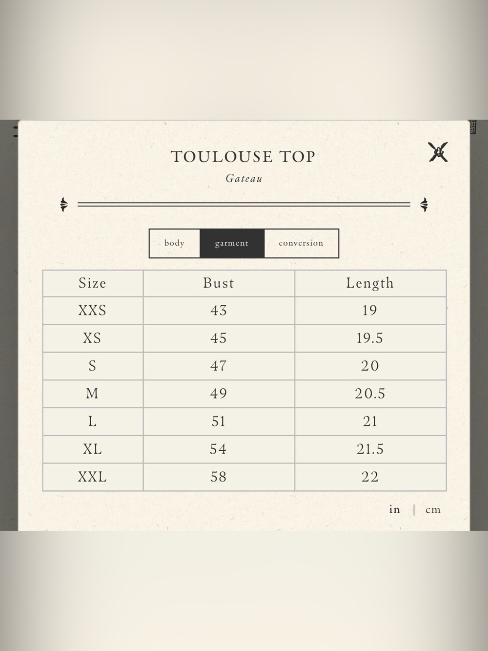 Doen - TOULOUSE TOP IN GATEAU. NWOT - Picture 10 of 10